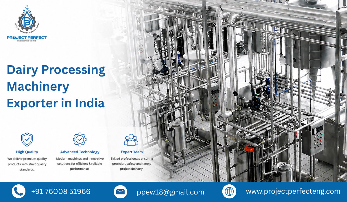 Dairy Processing Machinery Exporter in India